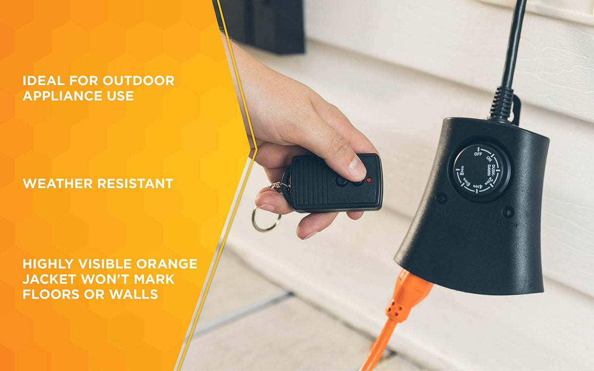 Southwire Light Duty Extension Cord, 100Ft, 16 Gauge, 3 Conductor, Outdoor Extension Cord, SJTW, Orange, 2309SW8803 Southwire