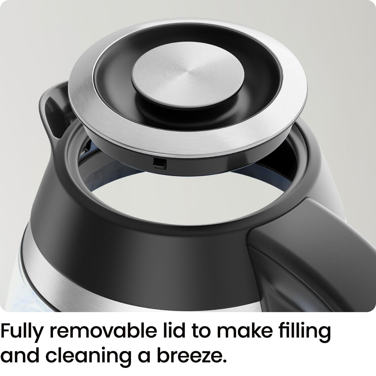 Chefman Electric Kettle, 1.8L 1500W, Hot Water Boiler, Removable Lid for Easy Cleaning, Auto Shut Off, Boil-Dry Protection, Stainless Steel Filter, BPA Free, Borosilicate Glass Electric Tea Kettle Chefman