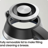 Chefman Electric Kettle, 1.8L 1500W, Hot Water Boiler, Removable Lid for Easy Cleaning, Auto Shut Off, Boil-Dry Protection, Stainless Steel Filter, BPA Free, Borosilicate Glass Electric Tea Kettle Chefman