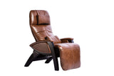 Svago ZGR Plus SV-395 Dual Power Infinite Position Zero Anti Gravity Recliner with Heat and Massage - Cognac Faux Leathe-Cognac-Standard Ground Curbside, Vinyl Svago
