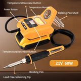 Cordless Soldering Iron for Dewalt 20V Max Battery,Digital LCD Display Soldering Station,Fast Heating Up Portable Soldering Iron for DIY, Appliance Repair,Wire Welding (Battery Not Included) LuckySlycyc