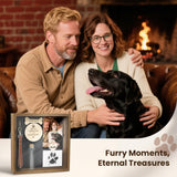 VavoPaw Pet Memorial Gifts for Dogs, 8.6'' Pet Memorial Shadow Box, Loss of Dog Sympathy Gift with Paw Print Kit, Fur Jar, Dog Passing Away Gifts for Tabletop Display & Wall VavoPaw