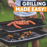 Large Non-Stick BBQ Grill Mat by Linda's Essentials (3 Pack) - Reusable Heat Resistant BBQ Mats for Grilling - Must Have BBQ Accessories Grill Mats for a Easy Clean Linda's Essentials