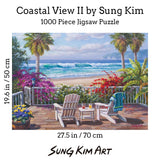 Sung Kim Art - Jigsaw Puzzle 1000 Piece for Adults (Coastal View II) Sung Kim Art