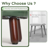 oakvivo 13in Small Foot Stool Ottoman, Round Faux Leather Foot Rest for Couch, Under Desk Pouf Footstool Footrest with Non-Skid Rubber Legs for Ling Room, Bedroom, 13''L x 13''W x 10.2''H, Green oakvivo