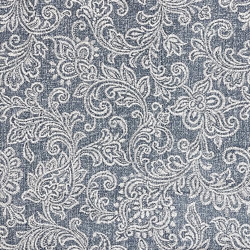 HomePop Classic Parsons Dining Chair -Denim Jacobean Print (Set of 2) HomePop