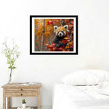 QACEYID DIY Paint by Number Kits for Adult Beginner, Red Panda Among Maples, Paint by Numbers Kits for Adults, Canvas Painting Gift Kit for Modern Home Wall Decor, 40x50cm QACEYID