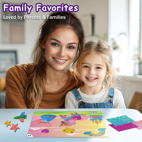 CREATIVETREES Foil Arts and Crafts for Kids – Unicorn and Princess Supplies with Clean Crafting, Mess-Free Coloring, Travel Toys, and Birthday Gifts for Girls Ages 4 5 6 7 8 9-12 CREATIVETREES