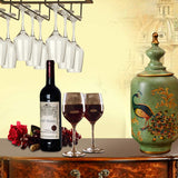 MOCOUM Wine Glasses Rack Under Cabinet Stemware Rack,Wine Glass Hanger Rack Wire Wine Glass Holder Storage Hanger for Cabinet Kitchen Bar (4 Rows) MOCOUM