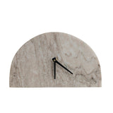 Bloomingville Decorative Half Moon Marble Mantel Clock, Beige and Black Bloomingville