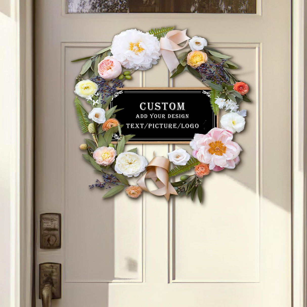 Dacawin Custom Sign Personlized Wood Sign for Door Add Your Text Picture Logo to Design Your Personal Signs Customizable Wooden Wall Door Plaque for Home Business Office Decor 6x12 Inch Dacawin