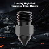Creality High End Hardened Steel Nozzle MK8 0.4MM 450℃ Harden Extruder Tips with High Thermal Conductivity for Creality Ender 3/Pro/V2/MAX,Ender 5/Pro/Plus,Ender 6,CR-10S/S4/S5 3D Printers ENOMAKER