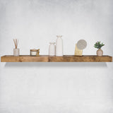 Modern Fireplace Mantel, Contemporary, Floating Mantle, Shelf, Hand Crafted, URBANDI (Aged Oak, 72Lx3Hx8D) Urbandi