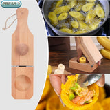 Wooden Plantain Press with Handle,2 in 1 Wood Reusable Plantain Press Smasher,Portable Plantain Press,Easy Storage for Fried Plantains Chips and Tostonera Cups Generic