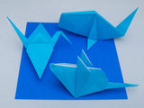 [Taro's Origami Studio] Standard 6 Inch One Sided 20 Colors 300 Sheets Square Easy Fold Premium Japanese Paper for Beginner (Gold and Silver Included) Made in Japan Taro's Origami Studio