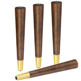 ALAMHI Wood Furniture Legs 16 inch - Coffee Table Legs - Mid Century Feet Replacement for Legs for Table - Coffee Table, Desk, Chair, Dresser, Ottoman, Cabinet, bench legs, Etc. Brown ALAMHI