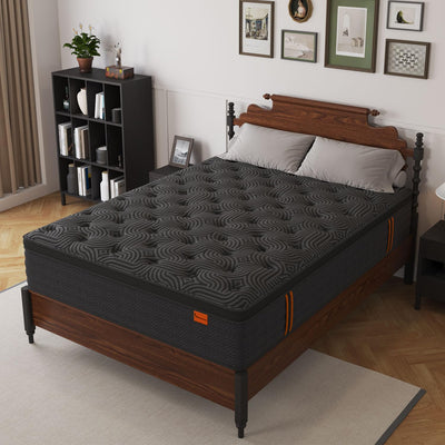 VISCOUNTESS King Size Mattress, 14 Inch Hybrid Mattresses with Durable Support, Motion Isolation & Individually Poctet, 100 Night Trial, Pressure Relief for Silent Sleep