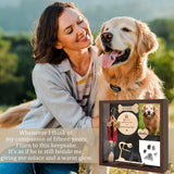 Pet Memorial Shadow Box for Dog Cat with Pet Paw Print Impression Kit, Dog Wood Picture Frame Memorial Gifts for Loss of Dog Pets Sympathy Gift PIPIONE