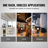 VEVOR Foldable Magazine Display Rack, 4-Tier Brochure Literature Display Stand, Portable Catalog Brochure Holder Stand with Carrying Bag for Office Trade Show Exhibitions, 4 Pockets VEVOR