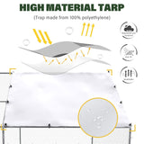 Chicken Coop Large Metal Chicken Run for Yard Chicken Pen/Cage Outdoor Walk-in Chicken House Heavy Duty Poultry Cage with Waterproof and Anti-UV Cover for Farm Use WoodArtSupply