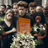 Vocpy Handmade Solid Wooden Urn, Urns for Human Ashes Adult Male or Female, 250lbs Engraved Tree of Life Cremation Urns Box(Tree of Life) Vocpy