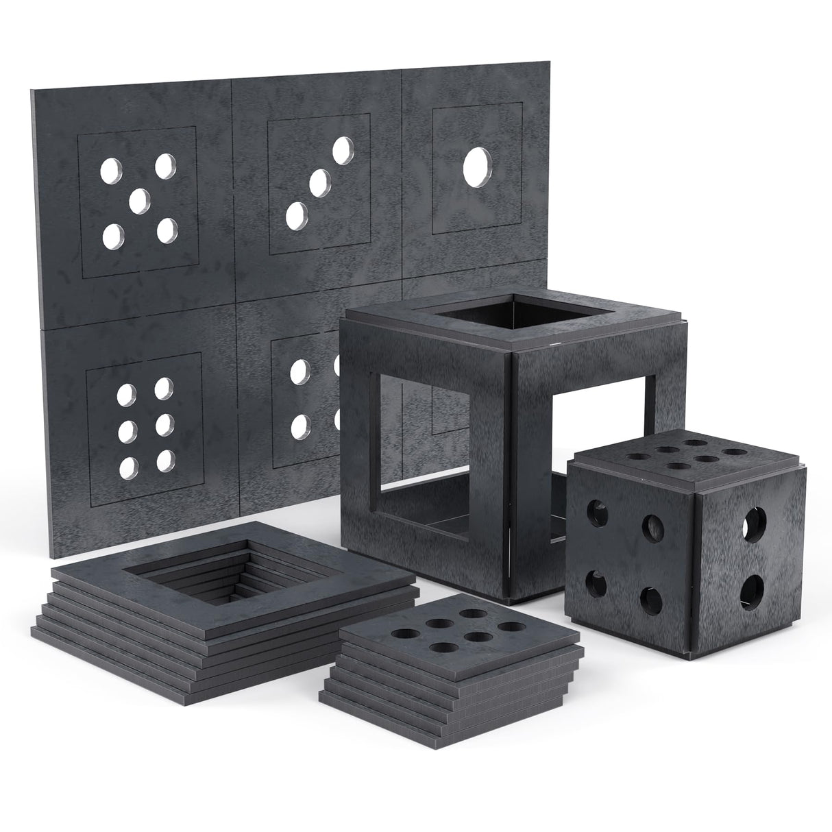 WelderElite Welding Coupons 1/8" Welding Practice Kit 11 Gauge Beginners Welding Mild Steel Sheet Can Be Used to Make 3 Dice and 1 Cube Frame WelderElite