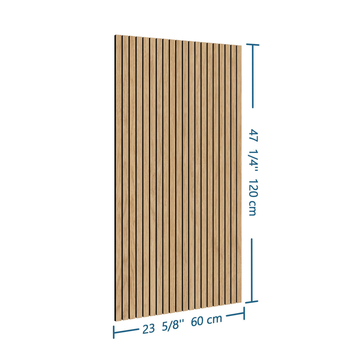 INNO STICKERS 4-Piece Wood Slat Wall Panel for Interior Wall Decor Noise Cancelling 47.2" x 23.6" Peel and Stick Acoustic Decorative 3D Sound Absorbing Wall Paneling, Natural Oak INNO STICKERS