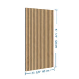 INNO STICKERS 4-Piece Wood Slat Wall Panel for Interior Wall Decor Noise Cancelling 47.2" x 23.6" Peel and Stick Acoustic Decorative 3D Sound Absorbing Wall Paneling, Natural Oak INNO STICKERS