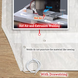 BenefitUSA Muli-ti Size Carport Replacement Canopy Garage Top Tarp Shelter Cover w Ball Bungee Cords, Canopy Onl with Edge (12'x20') BenefitUSA