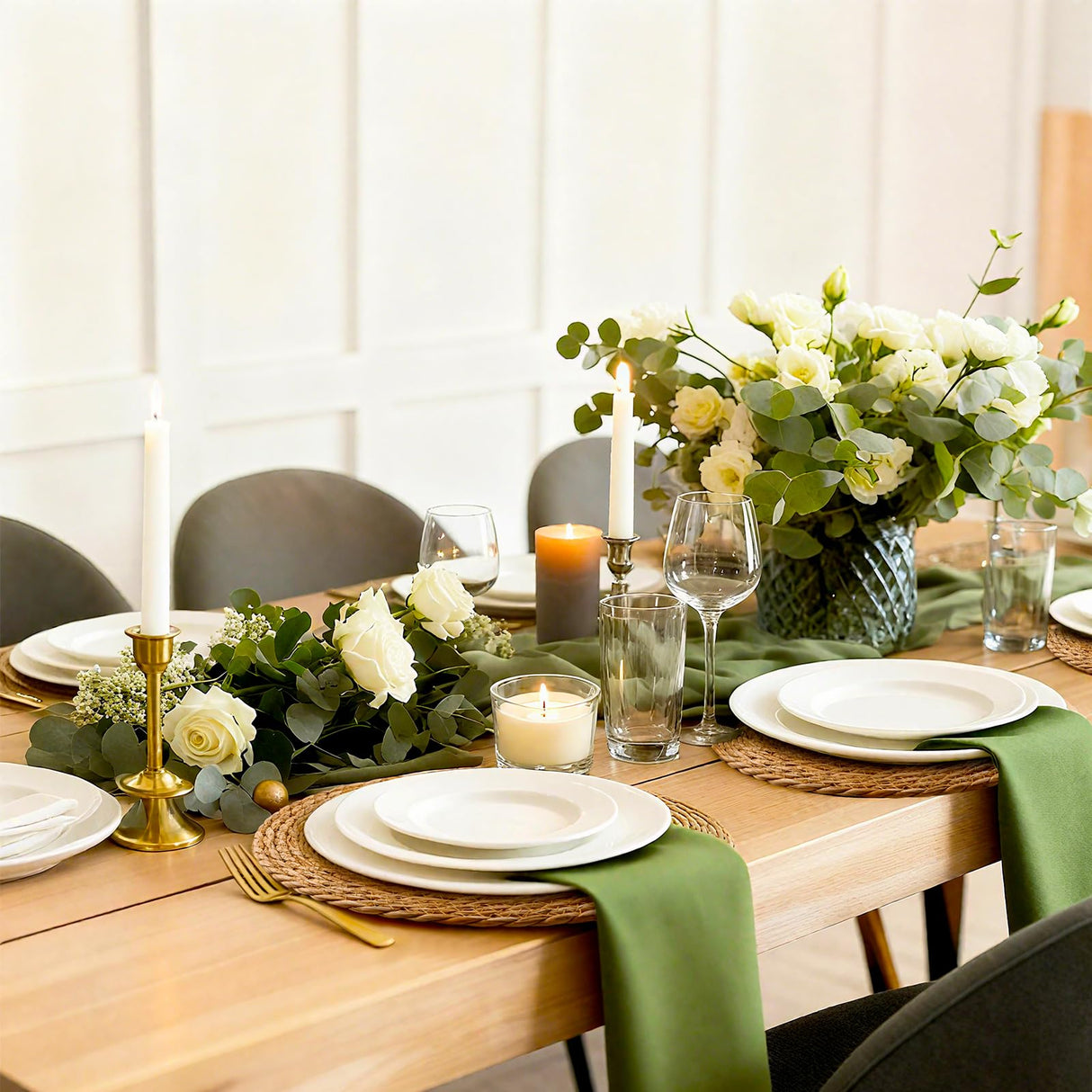 13 in Round Woven Placemats Plate Chargers Set of 12, Boho Farmhouse Rustic Woven Place Mats for Kitchen Dining Party Table Decor, Rattan Wicker Table Mats Jute Braided Chargers for Dinner Plates XOHUYD