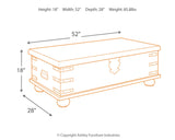 Signature Design by Ashley Carynhurst Lift Top Rustic Farmhouse Cocktail Table, Antique Off White Signature Design by Ashley