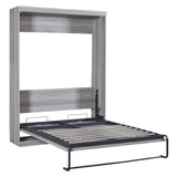 Harper & Bright Designs Full Size Murphy Bed, Wooden Wall Bed, can be Folded into a Cabinet, Gray Harper & Bright Designs