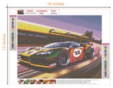 NUFTVI Diamond Painting Kits Racing Car, Full Drill Diamond Art Kits for Adult, Home Wall Decoration 12x16 inches NUFTVI