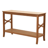 Cambridge Casual Chester Teak Wood Outdoor Console Table – Durable Accent Table for Patio, Deck, Porch and Garden - Perfect for Displaying Plants, Décor, Beverage and Other Outdoor Essential Cambridge Casual