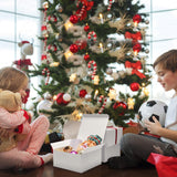 MESHA 8x8x4 Gift Box 10 Pack White Gift Boxes with Lids, DIY Bridesmaid Proposal Box, Recyclable,Foldable Box for Wedding, Birthday Party MESHA