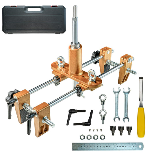 Mortise Lock Jig,Door Lock Hole Opener Kit for Wooden Doors,Door Lock Installation Kit Mortising Machine Mortise Jig with 3 Drill Bits,Suitable for Angle Grinder and Electric Hand Drill - WoodArtSupply