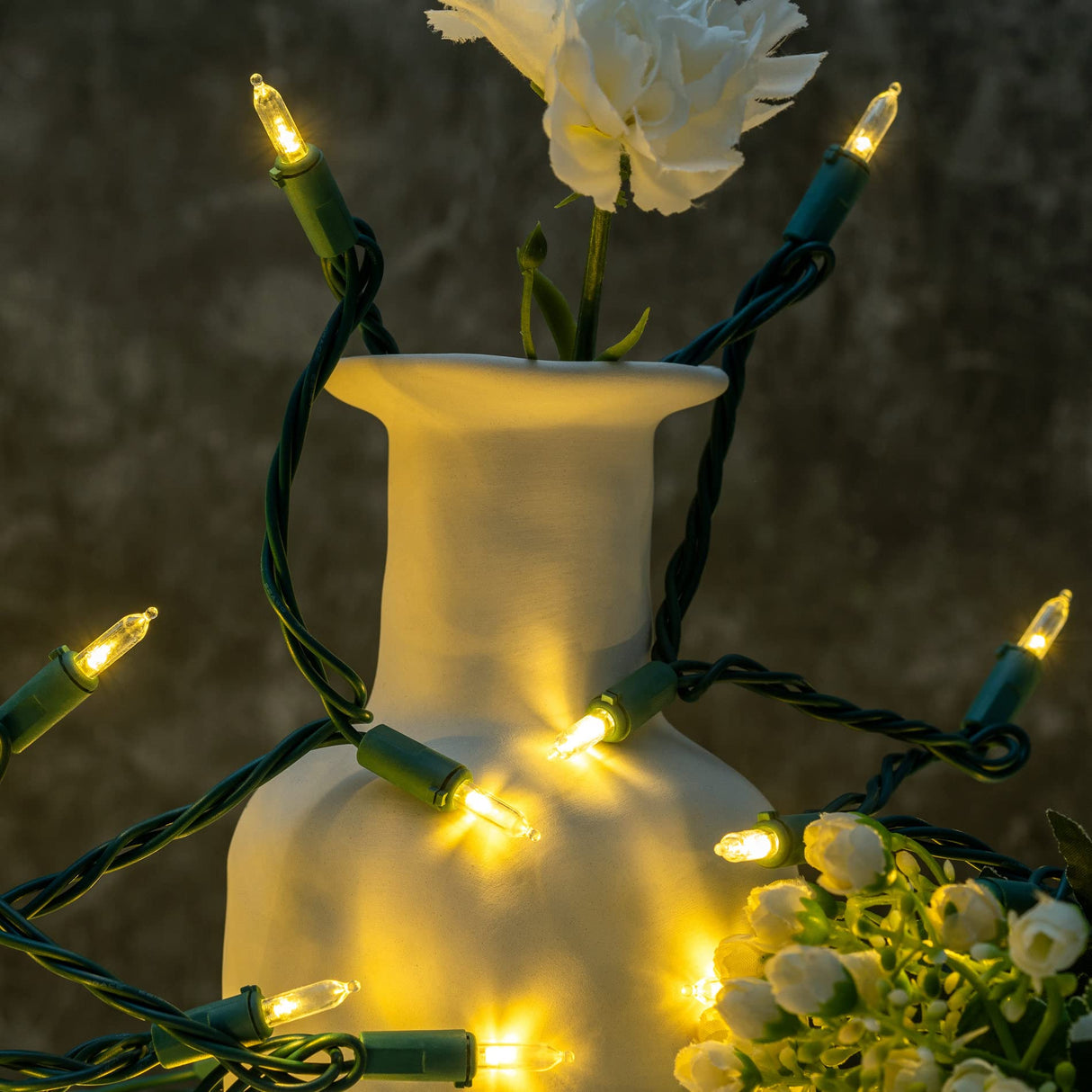 YULETIME Warm White Christmas Lights, 66 Feet 200 Count UL Certified Commercial Grade Holiday String Light Set (Warm White) YULETIME