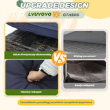 LVUYOYO 8 Pieces Outdoor Patio Furniture Set, Wicker Sectional Sofa Set for All-Weather, Rattan Conversation Sets with Cushions and Storage for Deck, Backyard, Porch (Grey) LVUYOYO