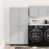 SystemBuild Evolution Kendall 36" Utility Storage Cabinet, Graphite Gray/Light Gray SystemBuild