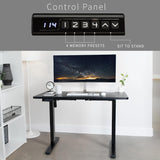 VIVO Electric Height Adjustable 48 x 30 inch Memory Stand Up Desk, Black Solid One-Piece Table Top, Black Frame, Standing Workstation with Preset Controller, 1B Series, DESK-KIT-1B5B VIVO