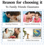 YIYIAH Dolphin Diamond Art Kits for Beginners - Paint by Numbers Kit for Adults - Adult Crafts Diamond Dot Set - Diamond Art Home Decor Holiday Gift 12×12 Inch YIYIAH