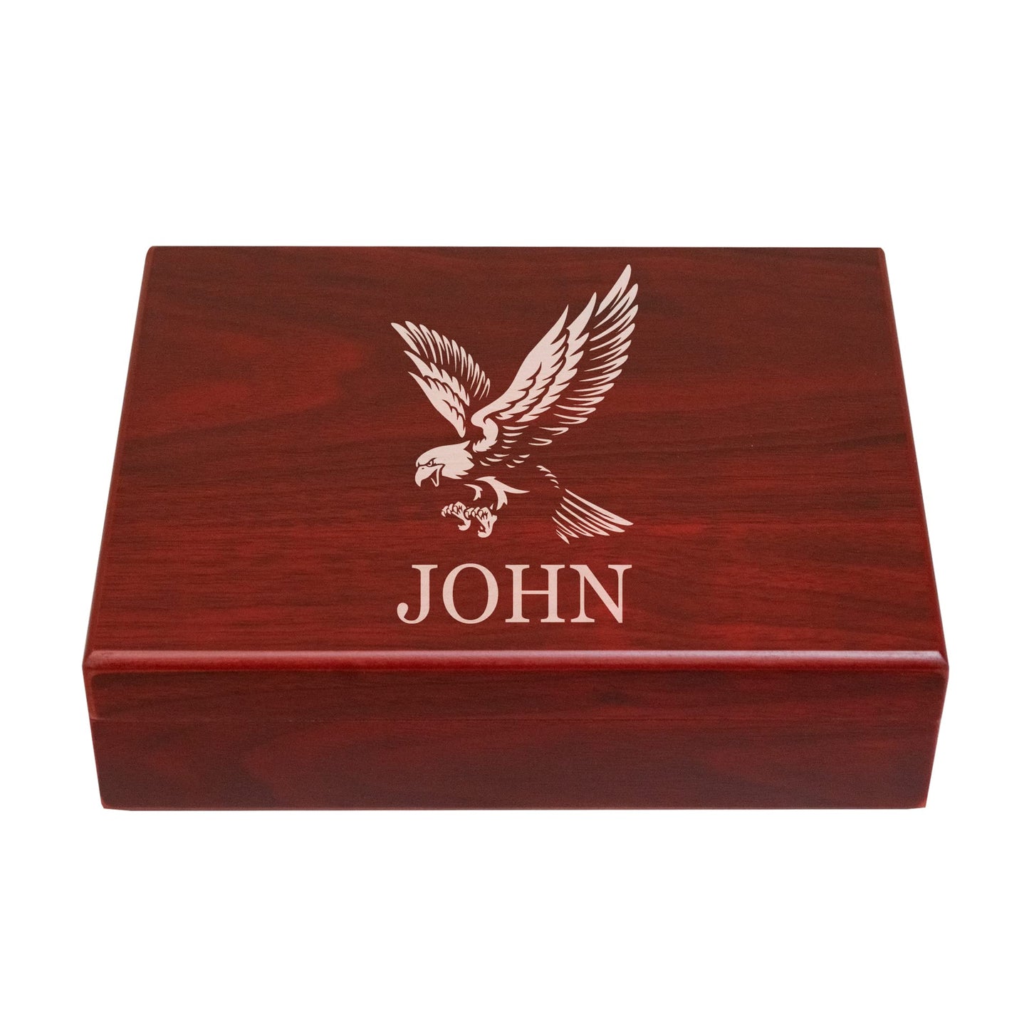 NEW WORLD ACCENTS Personalized Wooden Box, Engraved Box, Memory Box, Gift for Him, Christmas Gift box, Father's Day, Man Cave, Husband Groomsman gift - WoodArtSupply