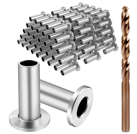 BLIKA 120 Pack Stainless Steel Protector Sleeves for 1/8" 5/32" or 3/16" Deck Cable Railing, for Wood/Composite Posts, T316 Marine Grade BLIKA