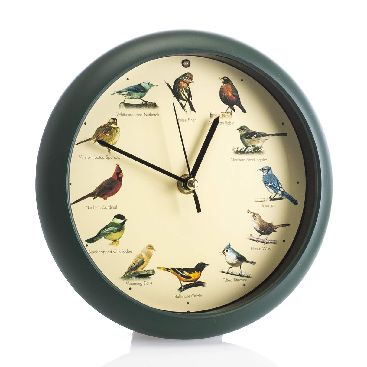 Mark Feldstein & Associates Original Singing Bird Wall/Desk Clock, 8 Inch Mark Feldstein & Associates
