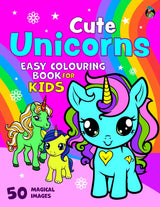 Cute Unicorns Colouring Book for Kids: 50 Magical Unicorns. Big, Fun and Easy Colouring Pages for Children Aged 2-6 (Colouring Books for Children) WoodArtSupply