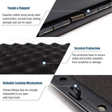 Gun Safe for Handgun with Quick Access Auto Open, Silent Mode, Full Foam Lining, Pistol Safe with Removable Shelf for Nightstand Home Bedside Car Office Use up to 4 Pistols Hosturn