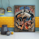 vodwml DIY 5D Diamond Painting Eagle and Flag by Number Kits Full Drills for Adults, Cross Stitch Crystal Rhinestone Embroidery Pictures Arts Craft for Home Wall Decor Gift.(30x40cm/11.8x15.7inch) vodwml