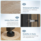 Lyromix 43'' Dog Crate Furniture with 3 Doors, XL Wooden Crate End Table, Heavy Duty Indoor Puppy Cage Kennel for Medium to Large Dogs, Multiple Units Can be Combined Lyromix