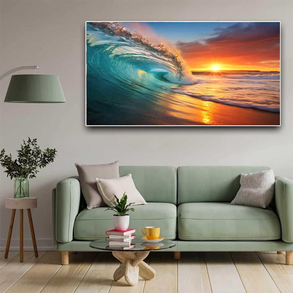 Diamond Painting Kits for Adults,Large Sunset Ocean Beach Diamond Art Painting for Beginners, Diamond Round 5D Full Drill Paint with Diamonds Pictures Gem Art Painting Kits DIY Crafts Kits 28X16in OFRKE