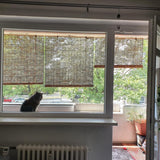 VELLOW Patio Shades Roll Up Outdoor, Bamboo Blinds for Window, Reed Roller Blinds, Cordless Blackout Bamboo Shade, Privacy Curtain, 24″ 30″ 34″ 36″ 39″ 43″ 48″ 55″ 70″ Width, UV Resistant/Waterproof VELLOW